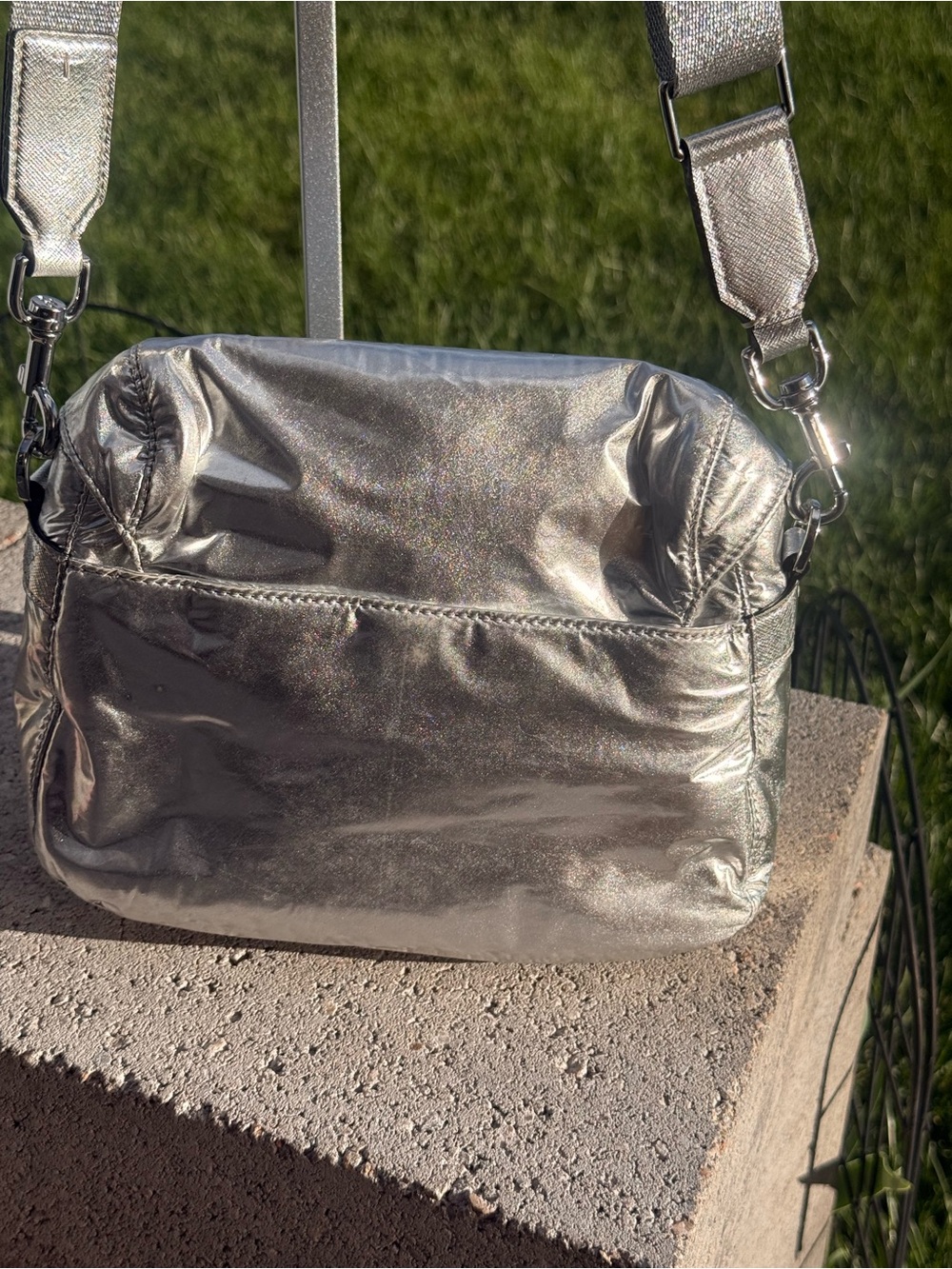 Tory Burch Small Virginia Metallic Small Messenger Crossbody-GUC - Picture 4 of 13